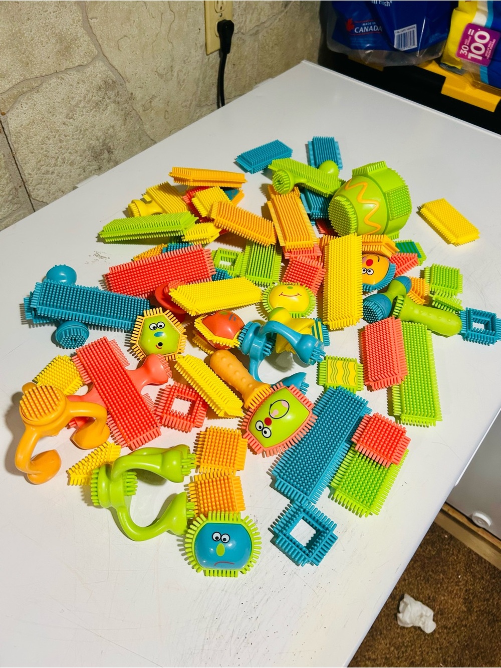B toys by Battat colourful Bristle Blocks building set